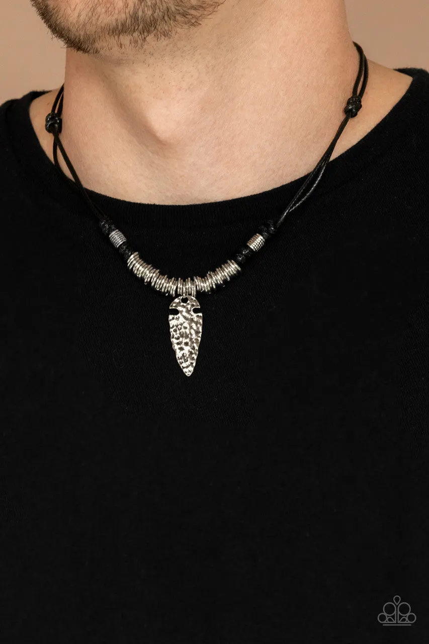 Rush In ARROWHEAD-first Black Paparazzi Men's Necklace