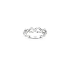 Sabel Collection 14K White Gold Diamond Twist Ring