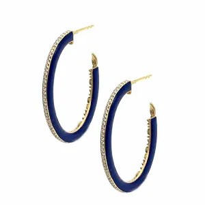 Sagrada Yellow Gold Passion Diamond Hoop Earrings