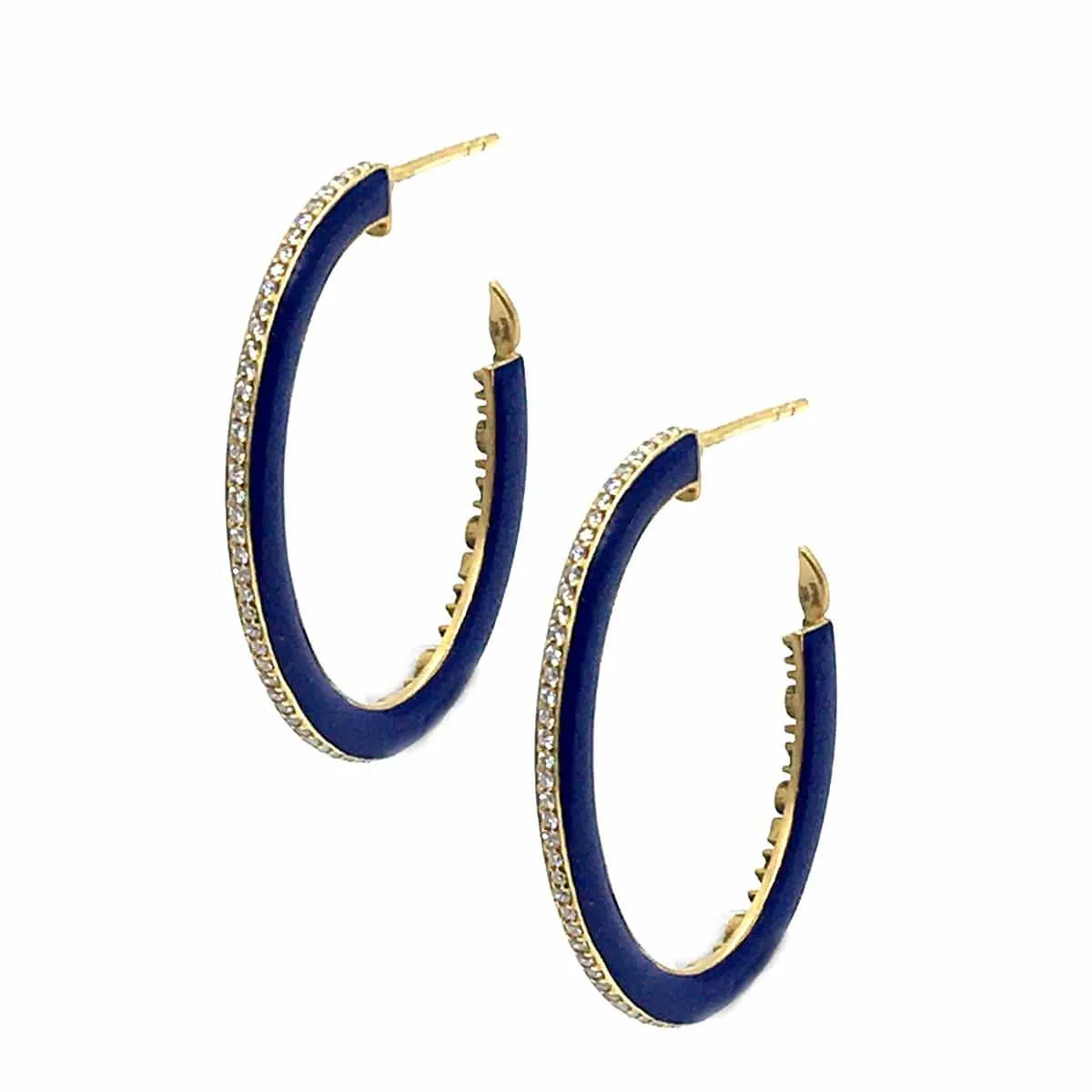 Sagrada Yellow Gold Passion Diamond Hoop Earrings