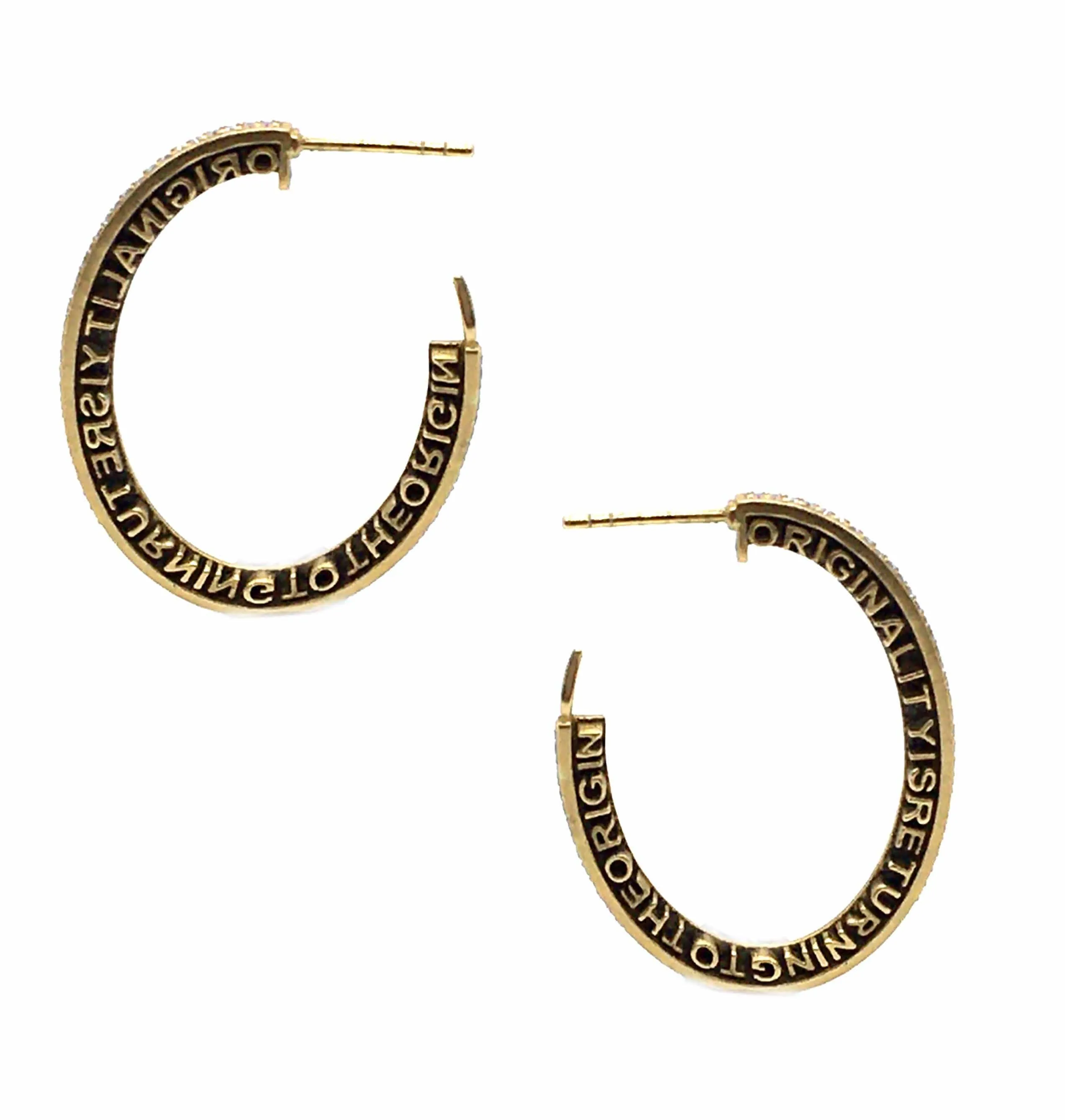 Sagrada Yellow Gold Passion Diamond Hoop Earrings