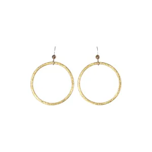 SALE - Brushed Hoop Earring