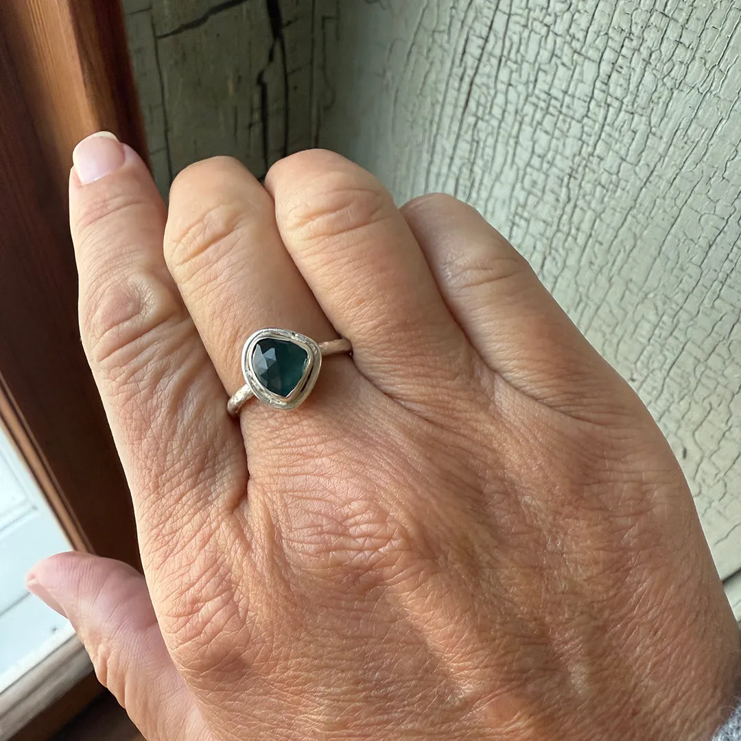 Sarah Richardson - Teal Tourmaline Ring in Sterling Silver