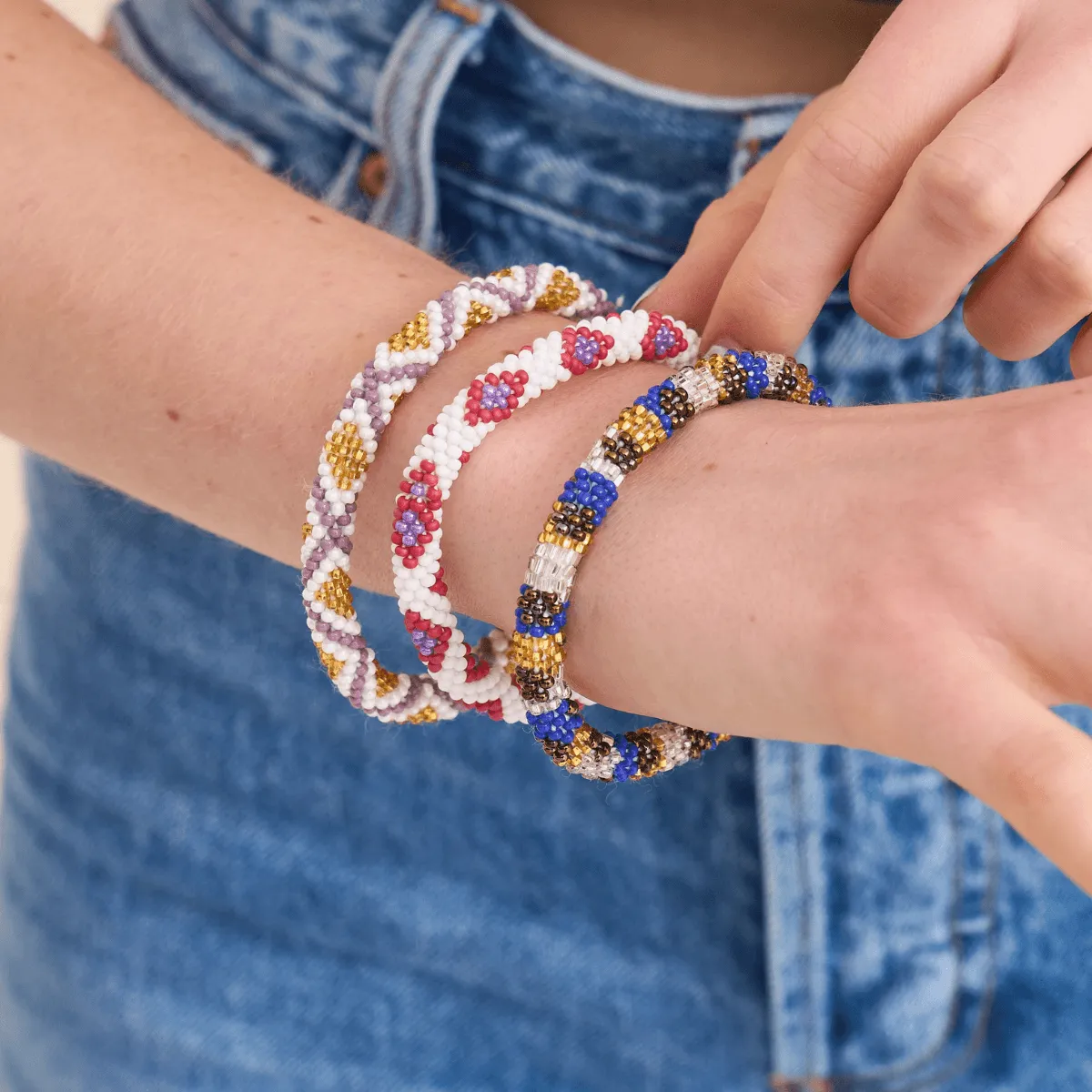 Secrets of Egypt | Himalayan Glass Bead Bracelet