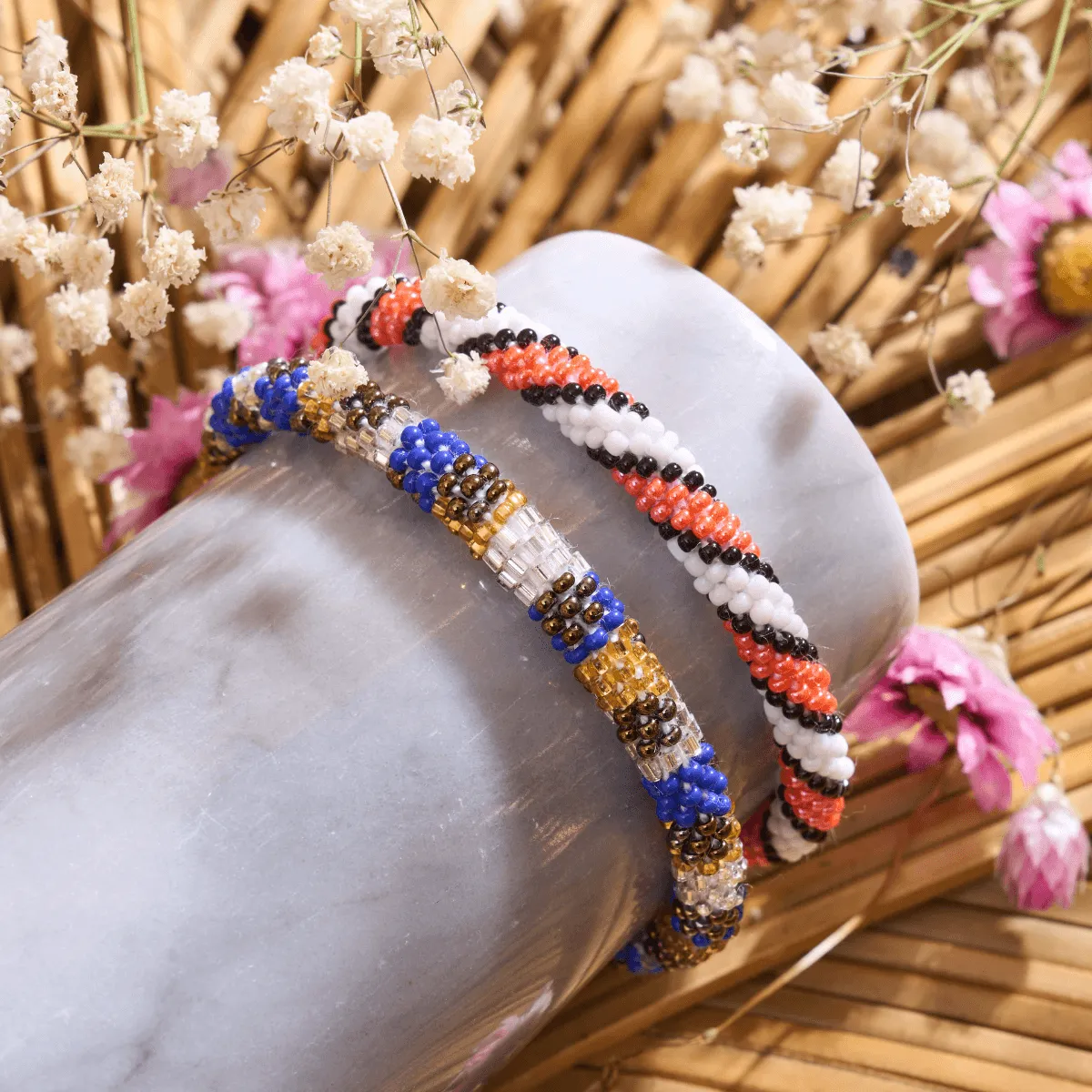 Secrets of Egypt | Himalayan Glass Bead Bracelet