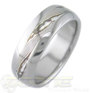 Shakudo and Silver Twist Mokume