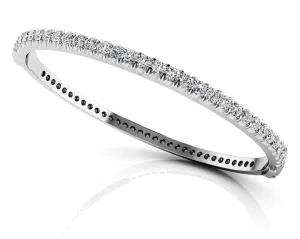 Shared Prong Oval Lab-Grown Diamond Bangle with 3.96 ct.(finished) 3.6mm