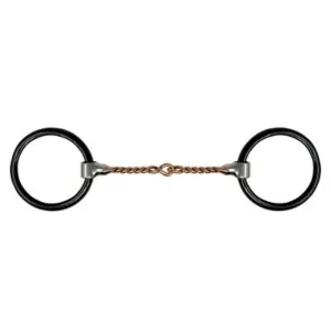 Showman ® Weighted loose ring copper wire mouth bit. Mouth is 5" Copper, O-rings measure 2.5" SS.