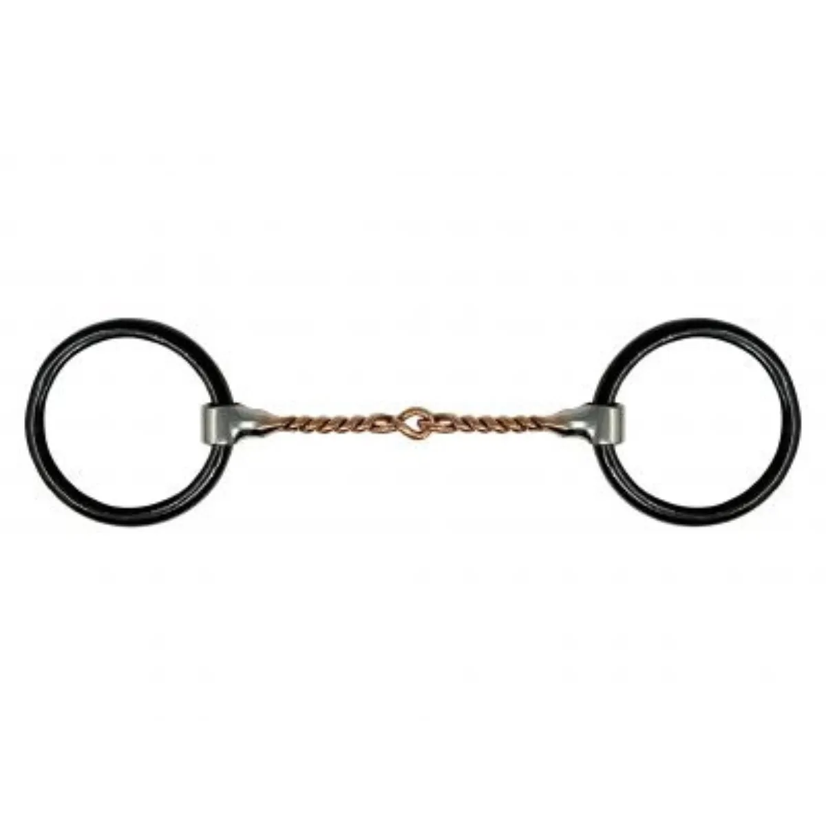 Showman ® Weighted loose ring copper wire mouth bit. Mouth is 5" Copper, O-rings measure 2.5" SS.