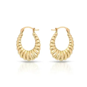 Shrimp Hoop Earrings (10K)