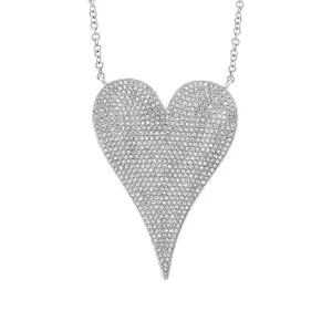 Shy Creation 'Amor' Diamond Pave Heart Necklace - Mega