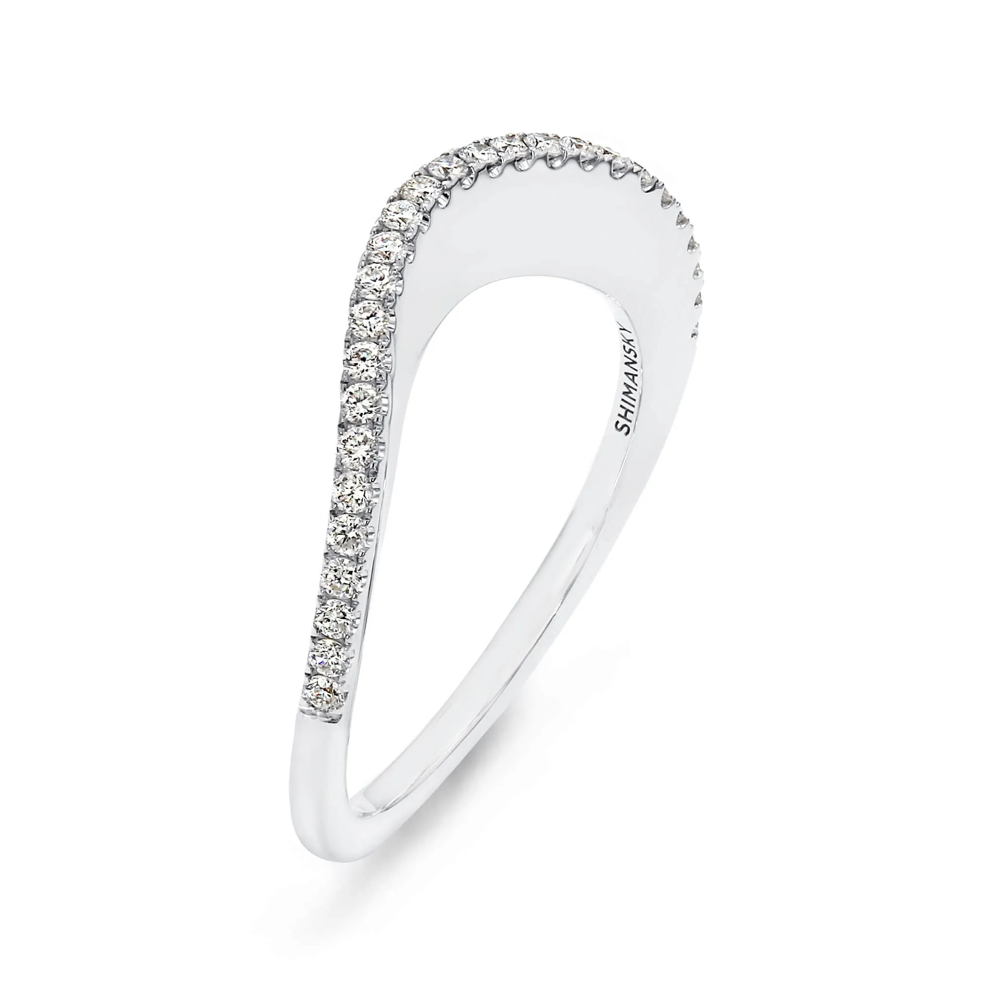 Silhouette Diamond Wedding Band