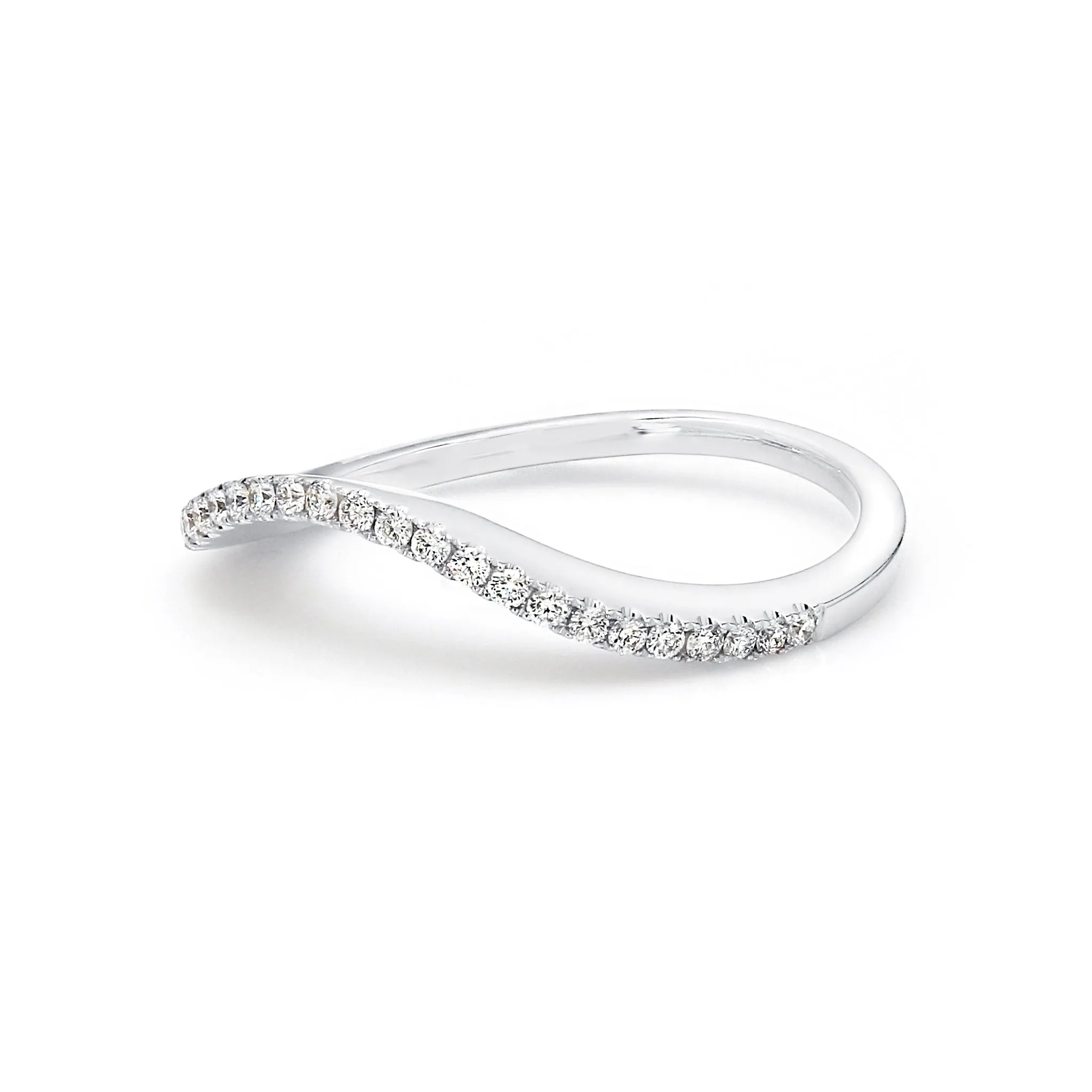 Silhouette Diamond Wedding Band