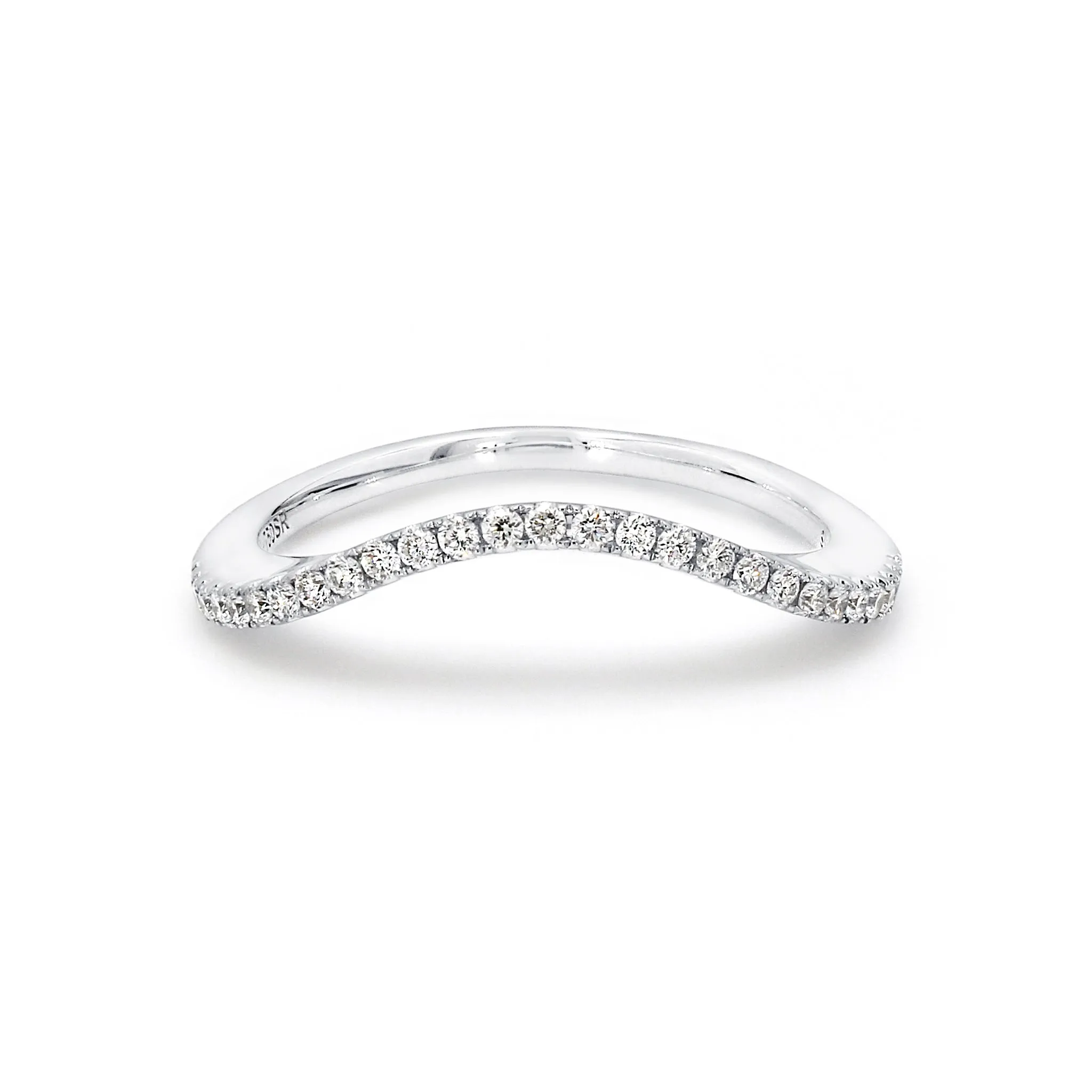 Silhouette Diamond Wedding Band
