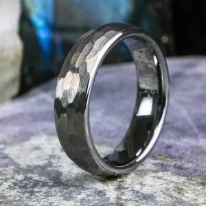 Silver Hammered Band - 6mm