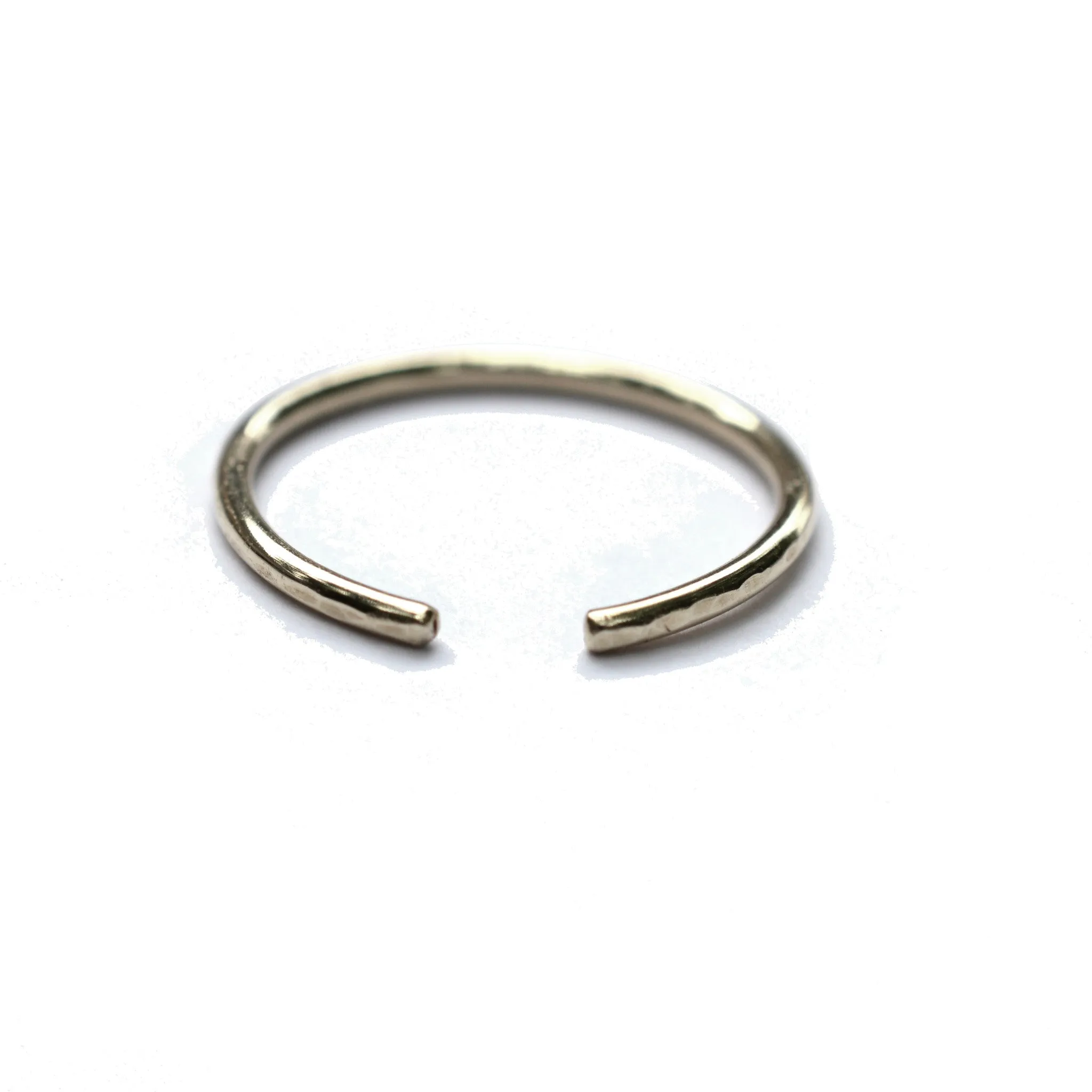 Silver Hammered Cuff Rings