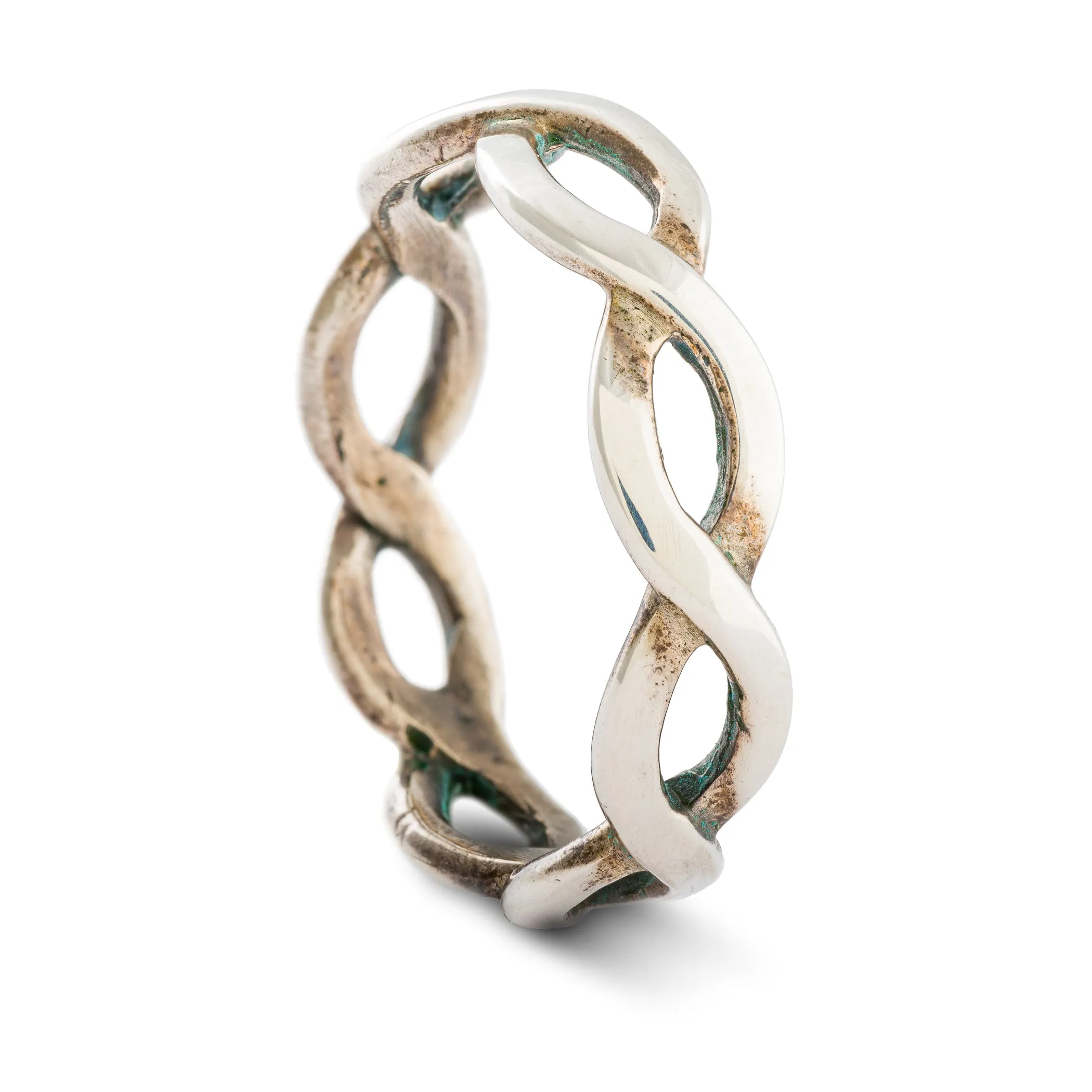 Silver Spiral Twist Ring