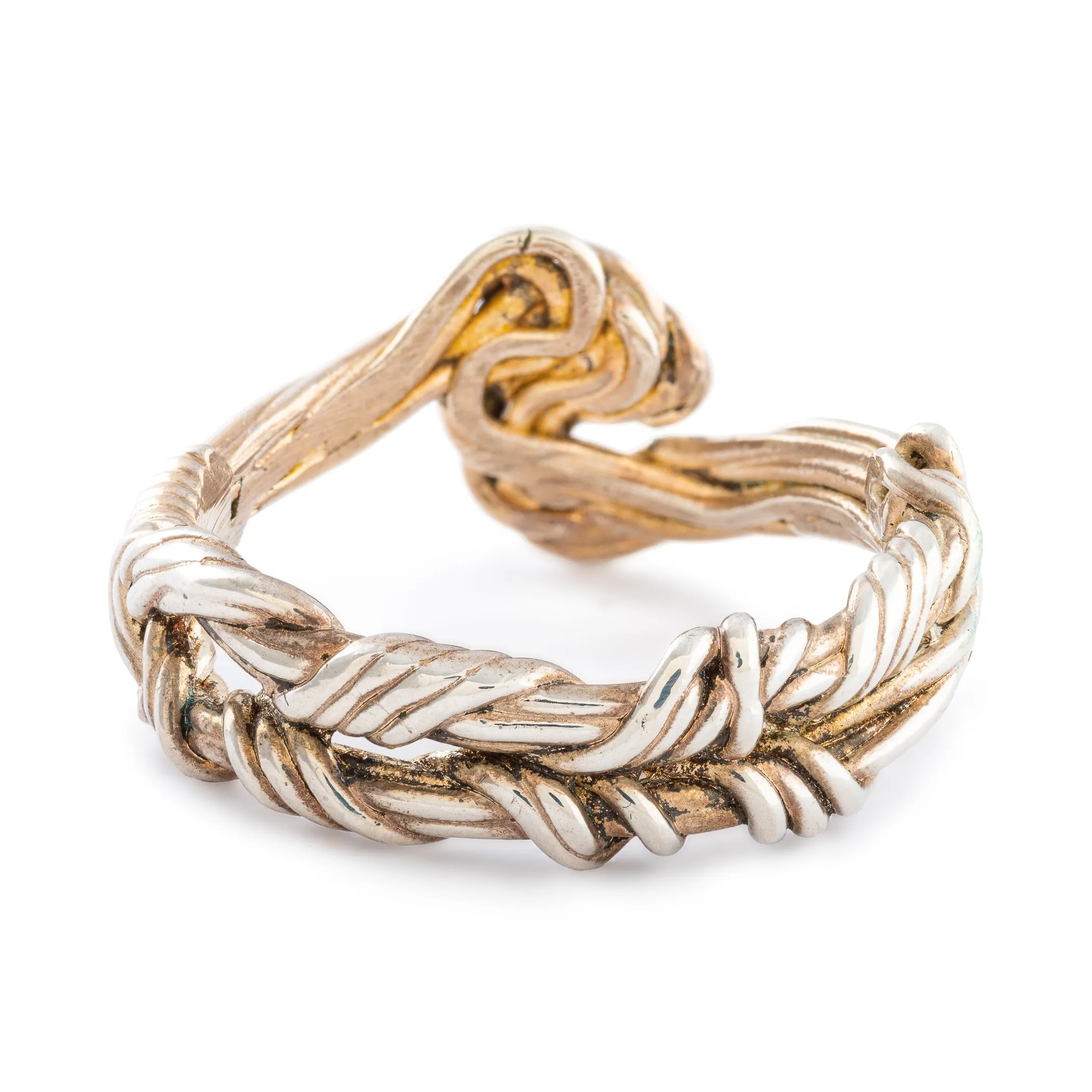 Silver Weave Twist Ring