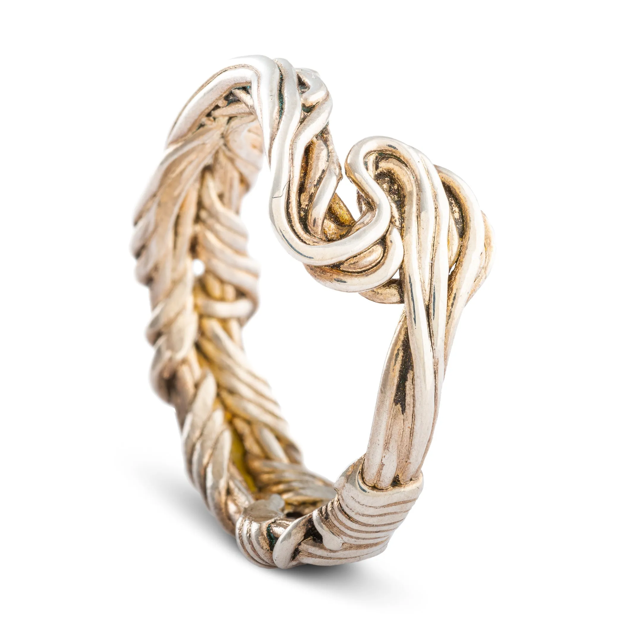 Silver Weave Twist Ring
