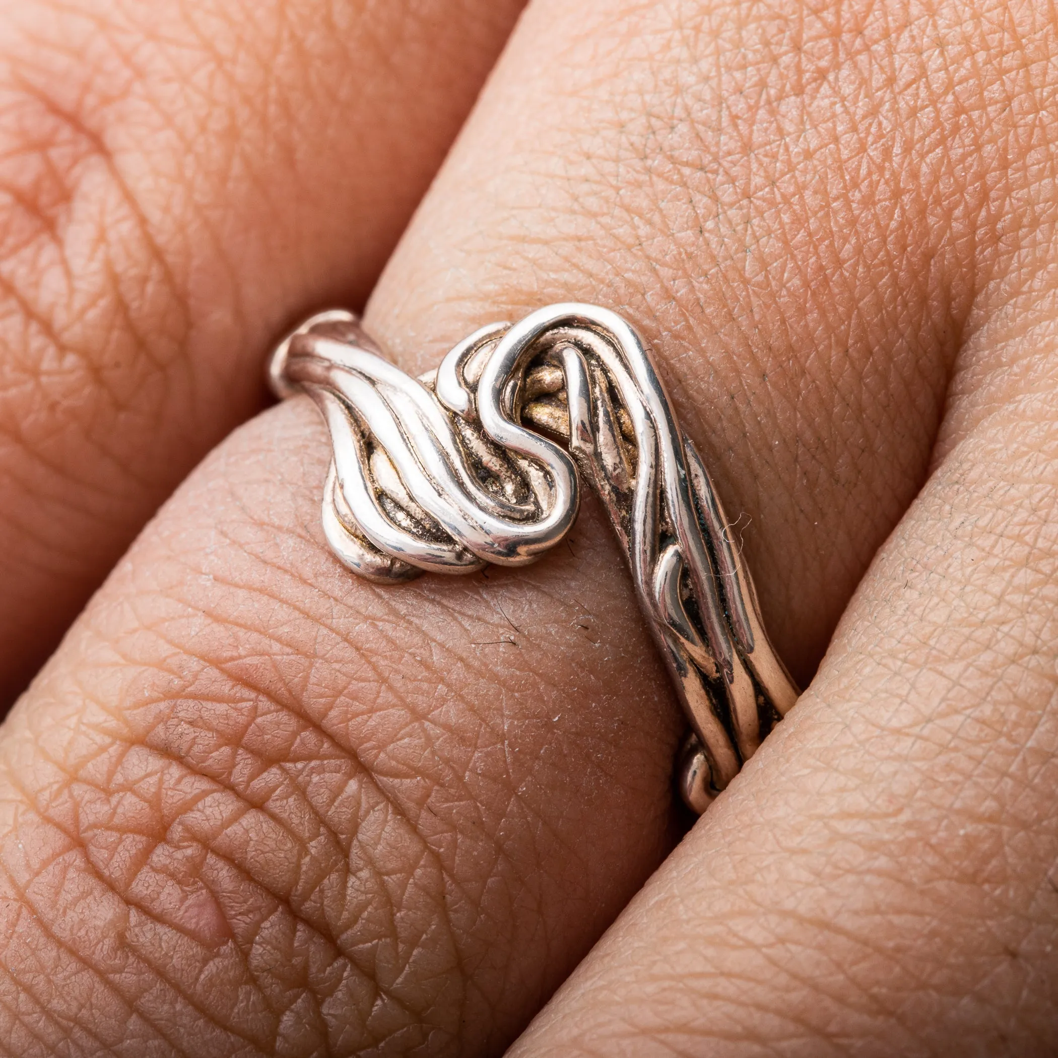 Silver Weave Twist Ring