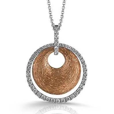 Simon G. Geometric Design Diamond Circle Pendant