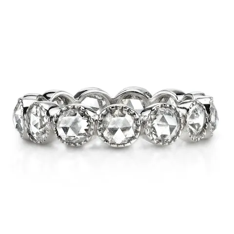 Single Stone Rose Cut Eternity Band