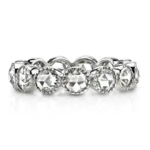 Single Stone Rose Cut Eternity Band
