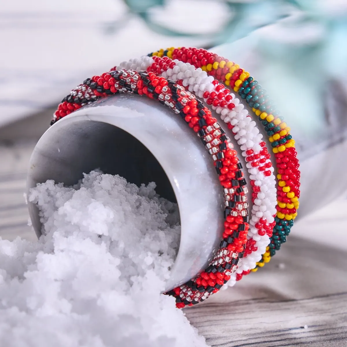 Sleigh Bells | Himalayan Glass Bead Bracelet