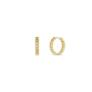 Small Curb Chain Huggie Hoops