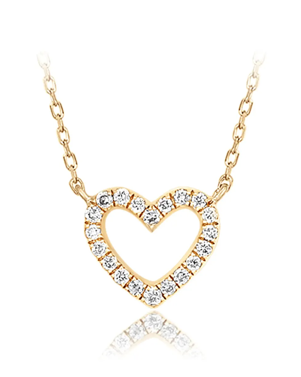 Small Diamond Heart Necklace