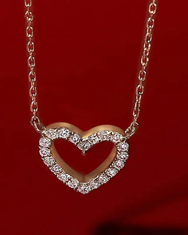 Small Diamond Heart Necklace