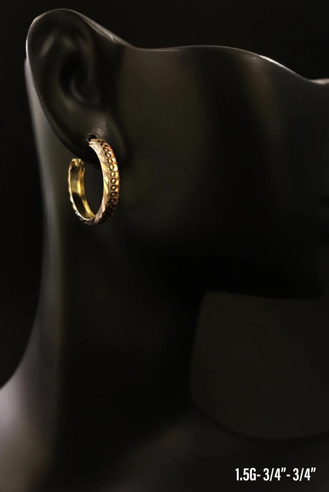 Small hoop earrings 10K solid gold