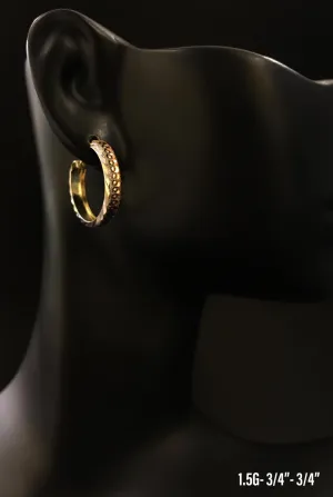 Small hoop earrings 10K solid gold