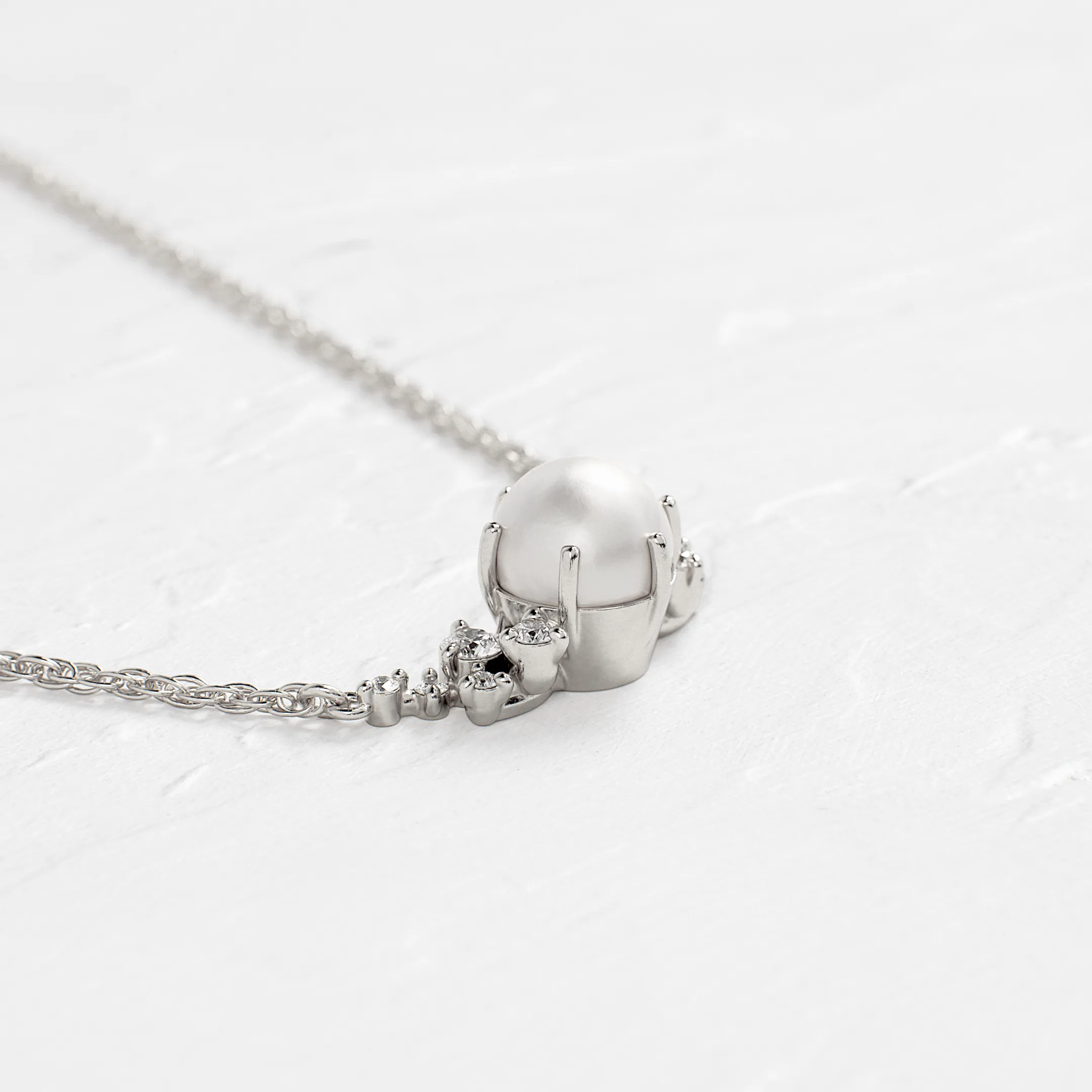 Snowdrift Necklace, Akoya Pearl