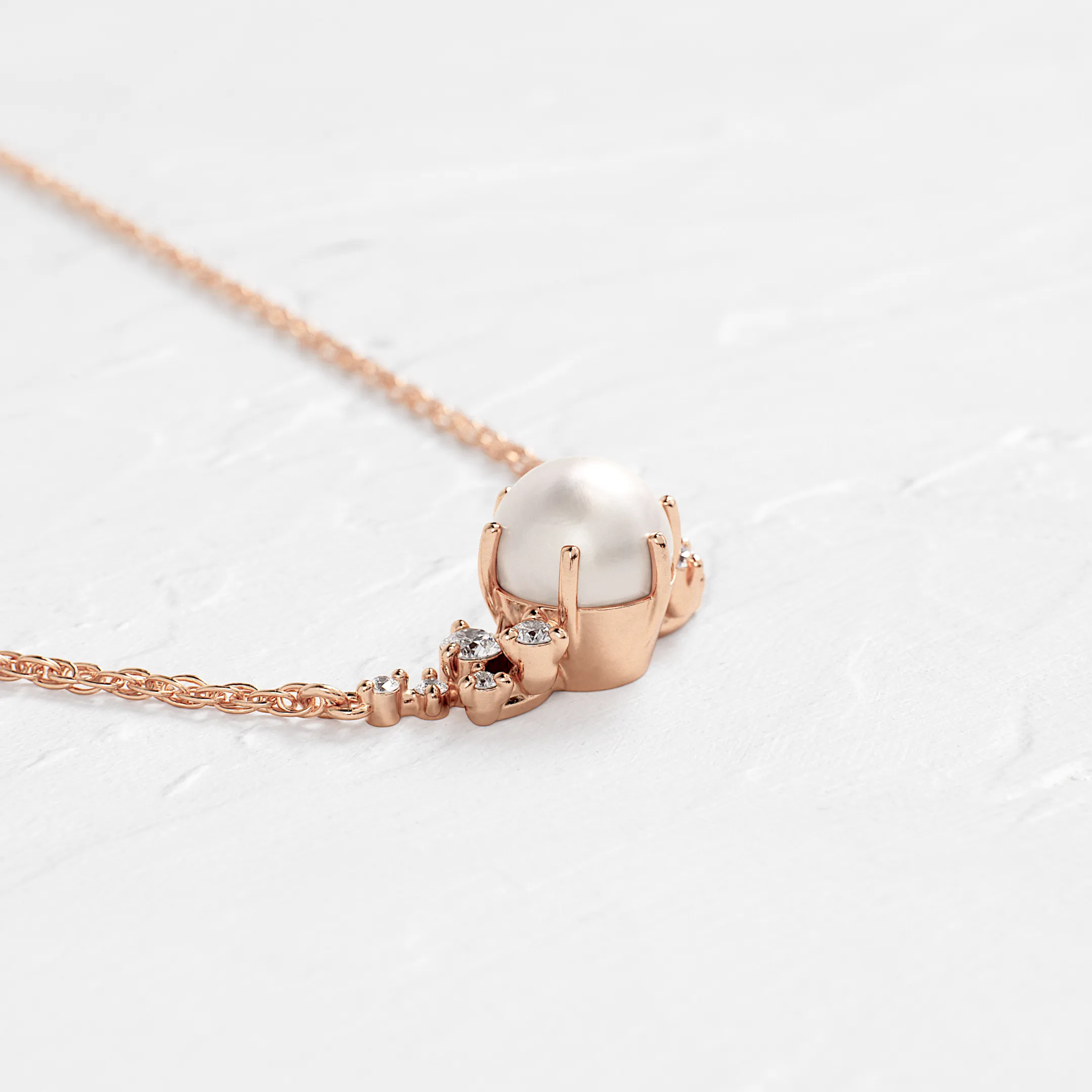 Snowdrift Necklace, Akoya Pearl