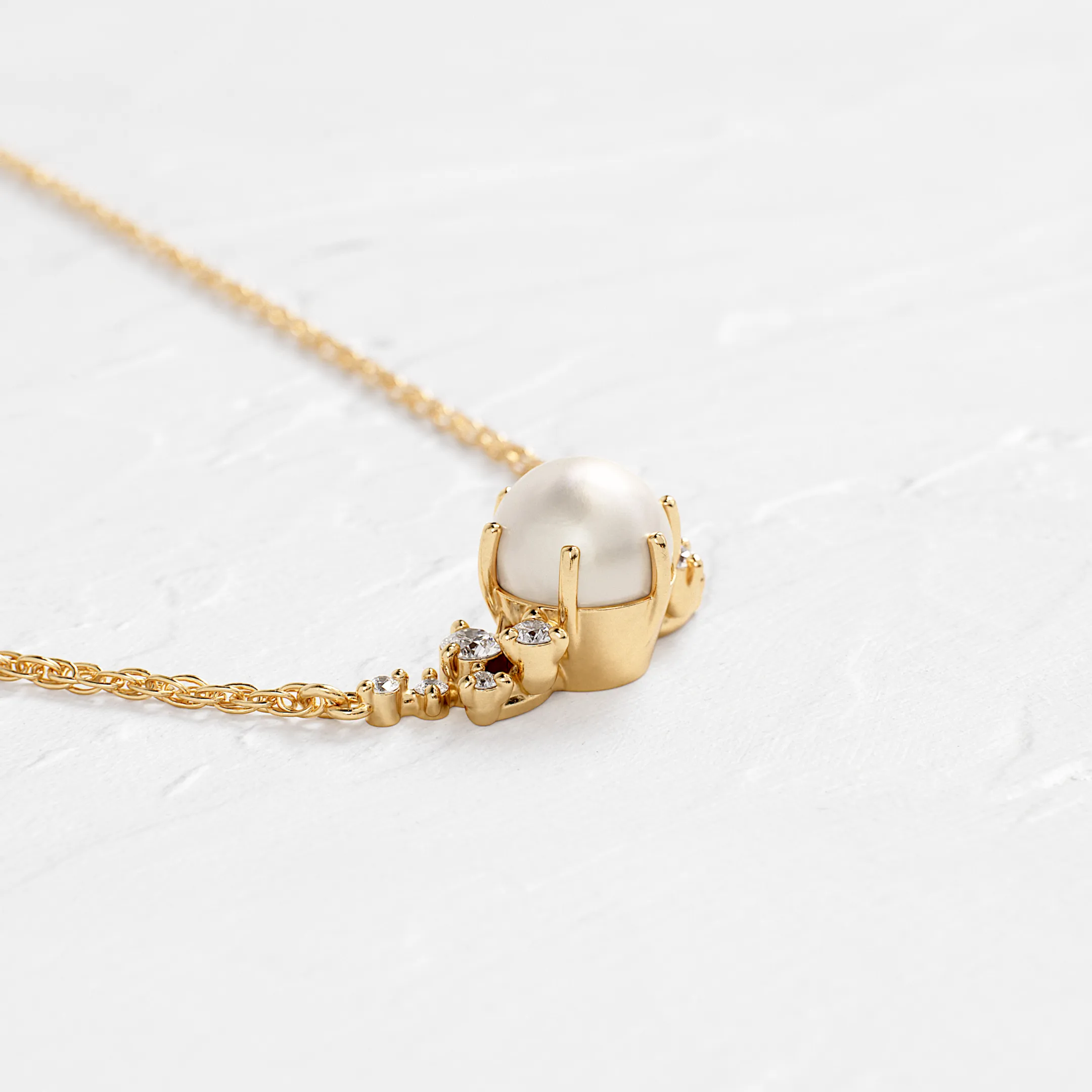Snowdrift Necklace, Akoya Pearl