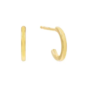 Solid Hoop Stud Earring