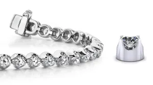 Solid Nugget Lab-Grown Diamond Tennis Bracelet with 3.98 ct.(finished) 2.9mm