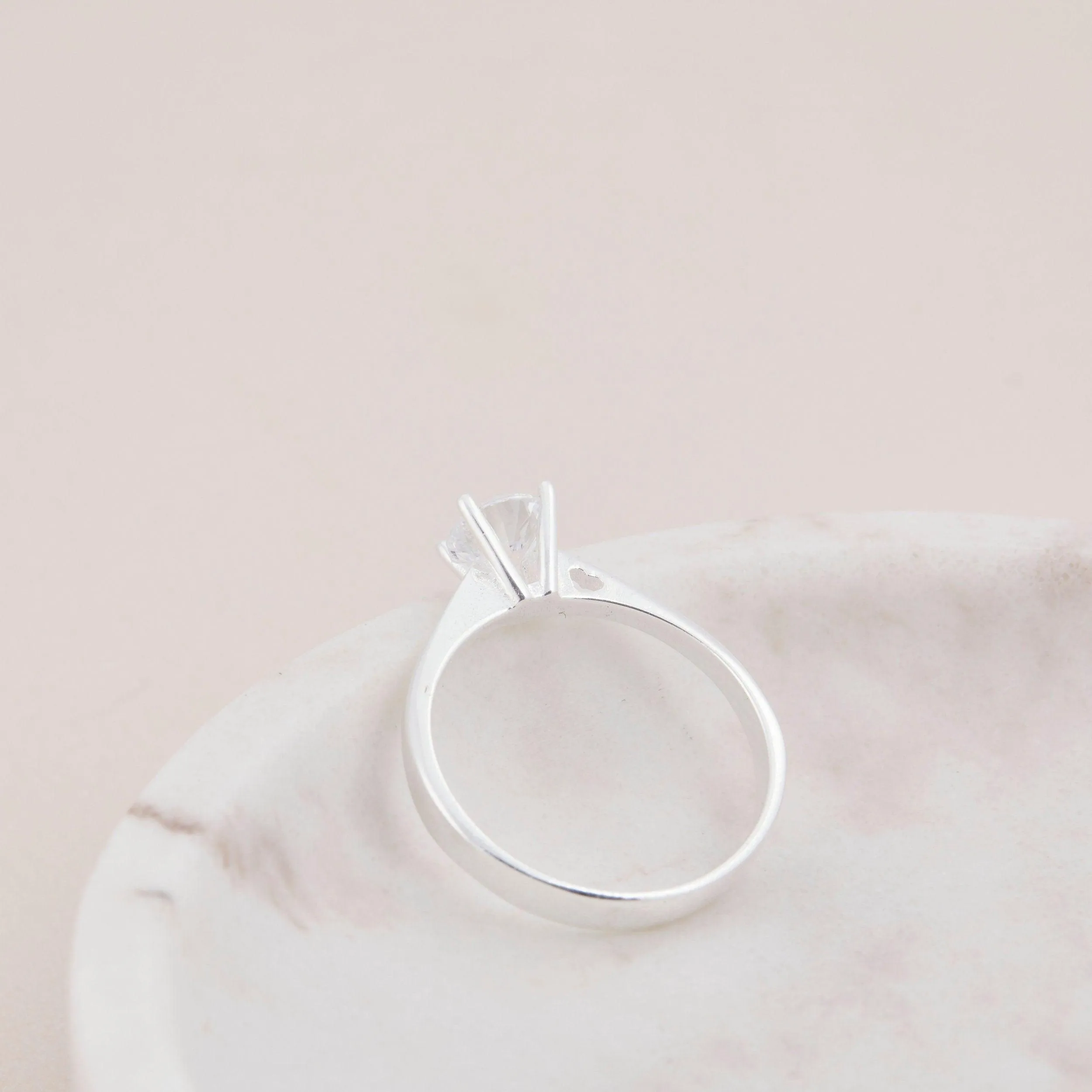 Solitaire Promise Ring - 18K Gold Vermeil