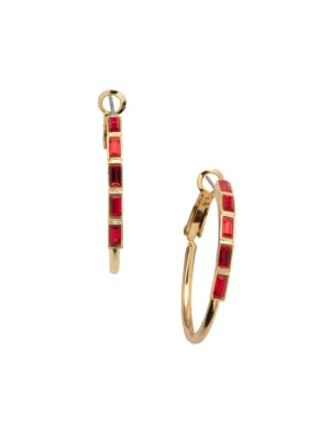Sorrelli Jill Hoop Earring - Cranberry