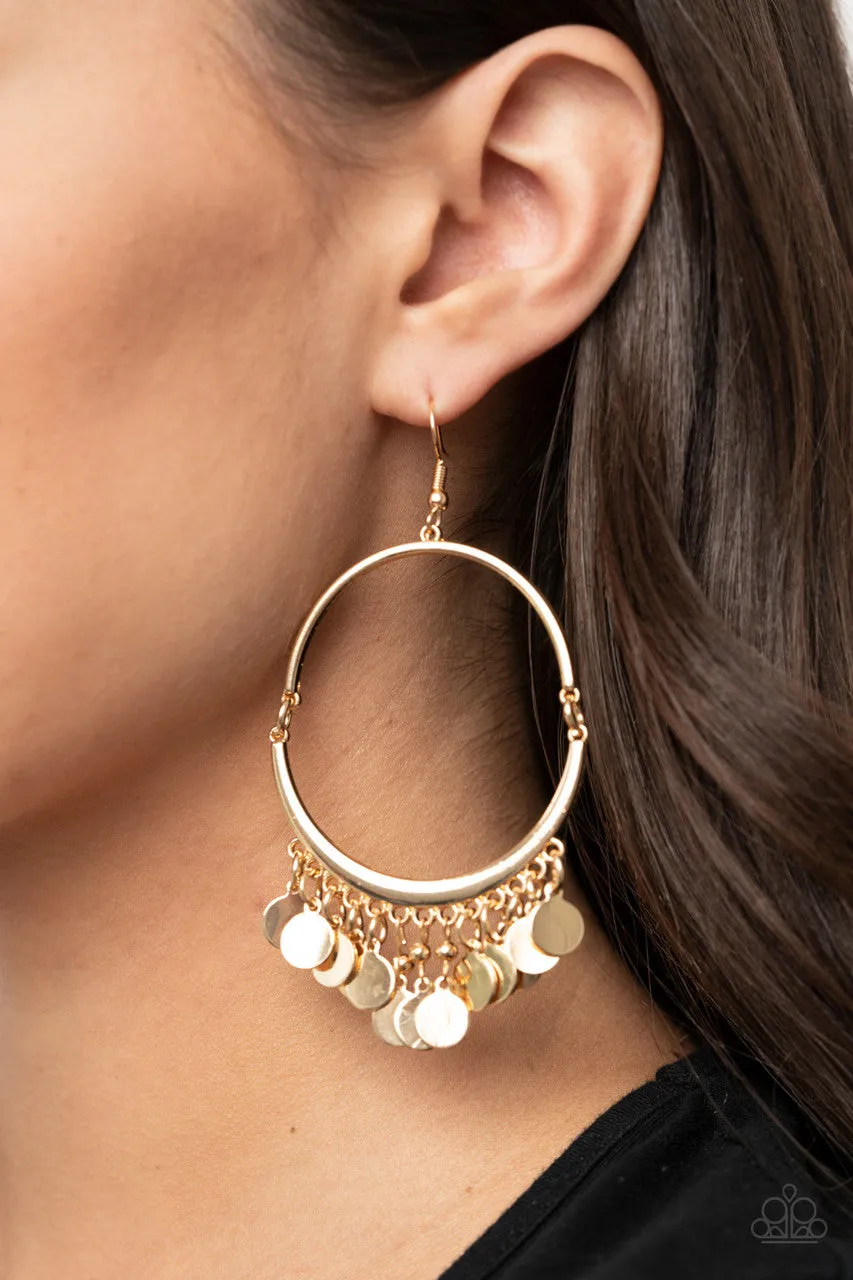 Speed of SPOTLIGHT Gold Paparazzi Earrings