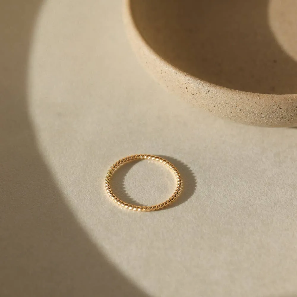 Spiral Ring in 14k Gold Fill or Sterling Silver 