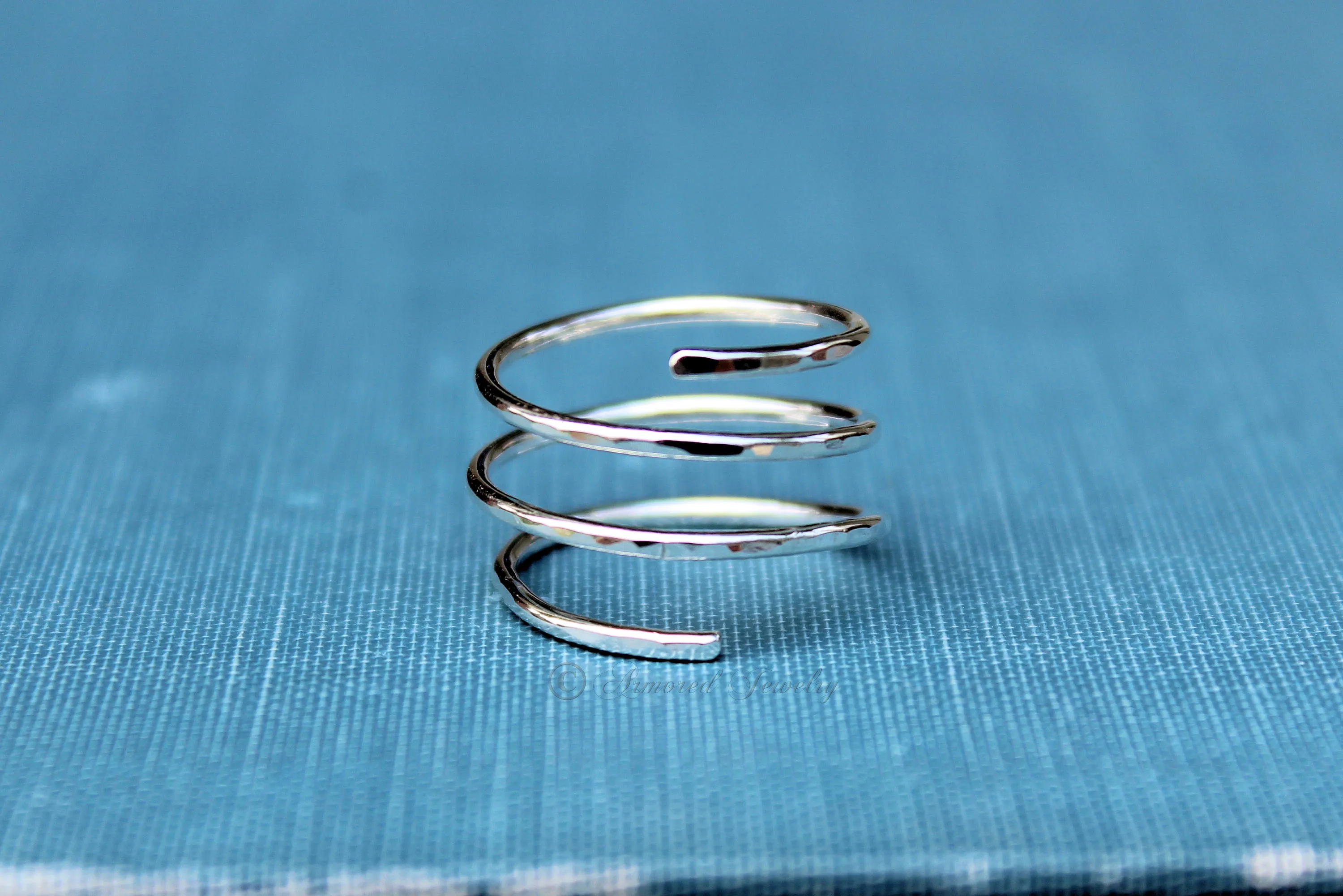 Spiral Stacker Ring in Sterling Silver or Gold-Filled