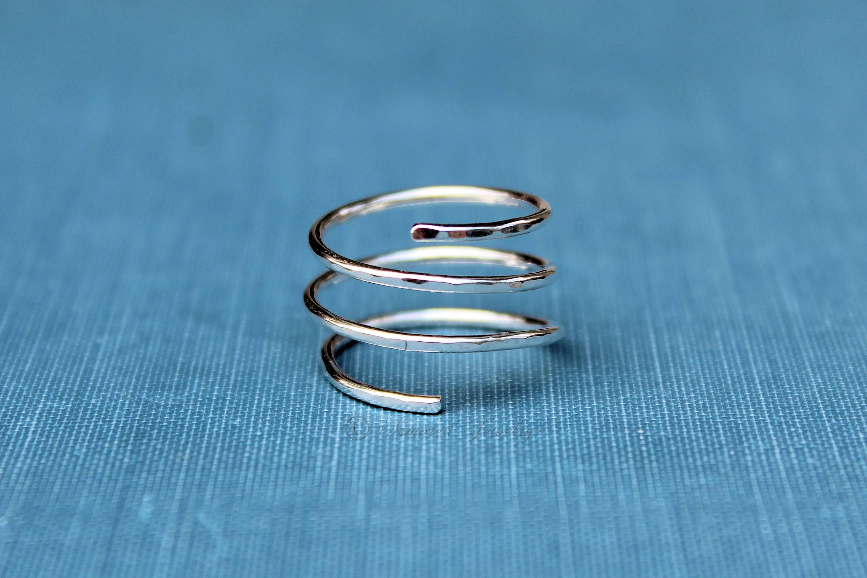 Spiral Stacker Ring in Sterling Silver or Gold-Filled