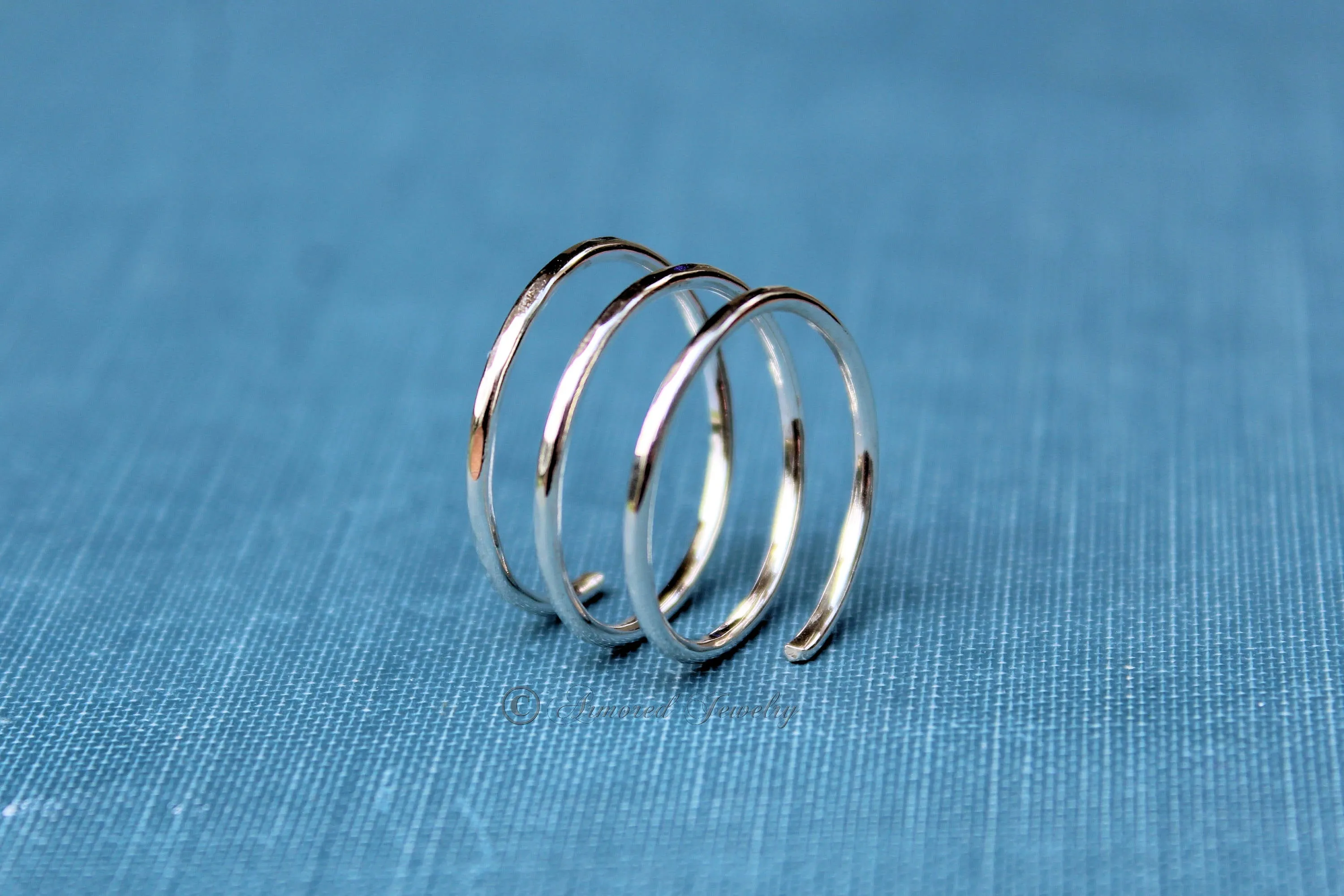 Spiral Stacker Ring in Sterling Silver or Gold-Filled