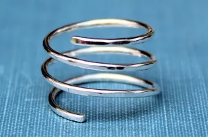 Spiral Stacker Ring in Sterling Silver or Gold-Filled
