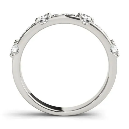 Stackables 1/2 Eternity Tri-Tone Gold Channel & Bead Set 3-Band Set Selectables