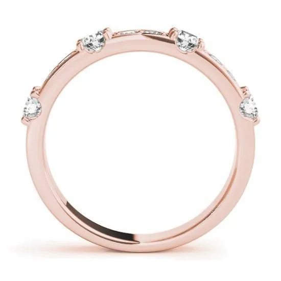Stackables 1/2 Eternity Tri-Tone Gold Channel & Bead Set 3-Band Set Selectables