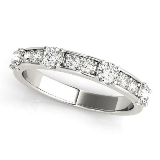 Stackables 1/2 Eternity Tri-Tone Gold Channel & Bead Set 3-Band Set Selectables