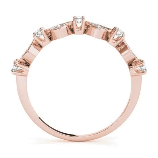 Stackables 1/2 Eternity Tri-Tone Gold Spades 3-Band Set Selectables